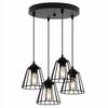BLACK WIRE HANGING LAMP LOFT LED CHANDELIER