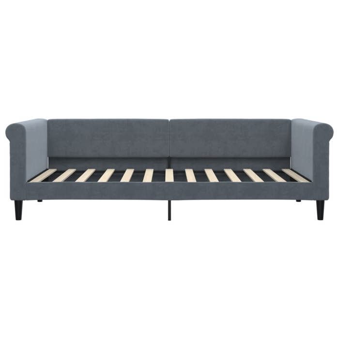 VidaXL Daybed Without Mattress Dark Grey 90x200 Cm Velvet 354245