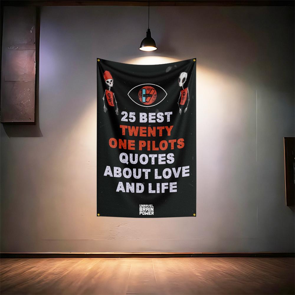 Rock Music Flag 3x5ft For Twenty One Pilots Fans Banner Hd Print Brass Grommet Garage Bedroom Living Room Dorm Wall Decor Tapest