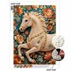Pearl Painting 5D DIY White Horse Pearl Gemstone Art Diamond Painting Kit for Adults/Beginners Gift Ideas Home Decor Wall Art Craft