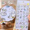 3D Little Rabbit Cartoon Stickers - DIY Embossed Journal Decoration for Kids
