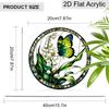 Acrylic Butterfly & Lily of the Valley Suncatcher Stained Glass Effect Window Hanging Ornament Floral & Insect Themed Gift for Home