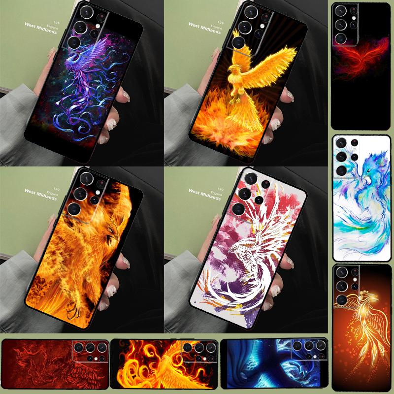 Phoenix Bird Phone Case For Samsung Galaxy S25 Ultra S9 S10 S20 S21 S22 S23 S24 Plus S24 FE Bumper Cover