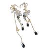 Moon Ear Clips For Women Long Tassel Ear Clips For Women Girl Vintage Jewelry 2025 New Fashion Accessories Pendant Party Gift