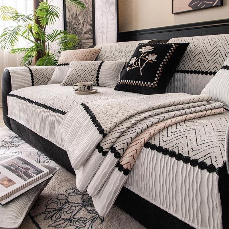 Four Seasons Universal Sofa Cushion, Simple Modern Non-slip Sofa Cushion, Washable Furniture Protector Cover, Pet Friendly Sofa Cover