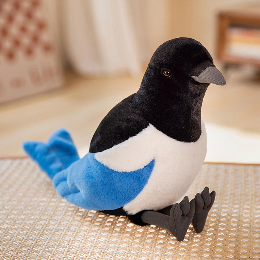 Practical Home Decor Unisex White Simulation Pigeon Dove And Magpie Bird Stuffed Plush Toy