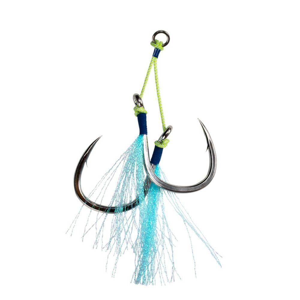 

Tackle Two Hook Treble with Feather Crank Baits 2023 Feather Fishing Hooks with Line Hot