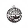 Sun And Moon Face Charms Multi Color Alloy Pendants For Celestial Themed Jewelry
