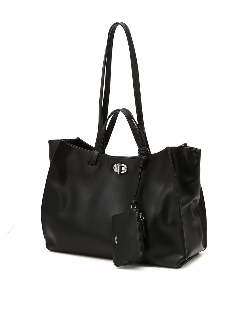 Jillstuart Acc [Aube] Leather Orb Decoration Shopper L Black