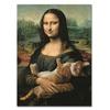 Mona Lisa a roztomilé kočky, vtipný obraz na plátně, tisky, plakát, klasický slavný obraz, nástěnná malba, domácí dekorace v obývacím pokoji, dárek