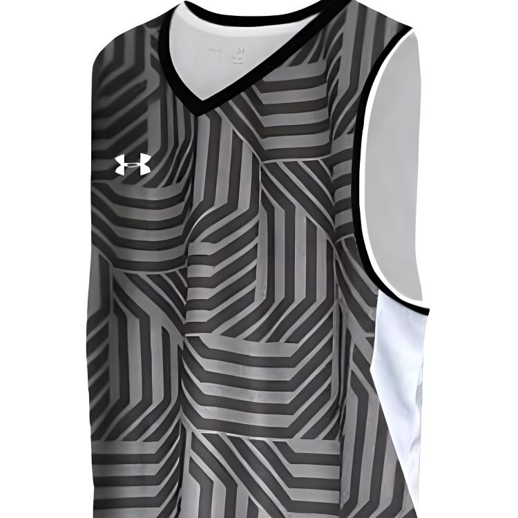 Under Armour Camiseta de Tirantes de Baloncesto de Ajuste Regular Recta con Estampado de Logotipo para Hombre Tops Negro 23500102-001