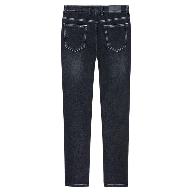 Men's Stretch Washed Retro Straight-Leg Jeans