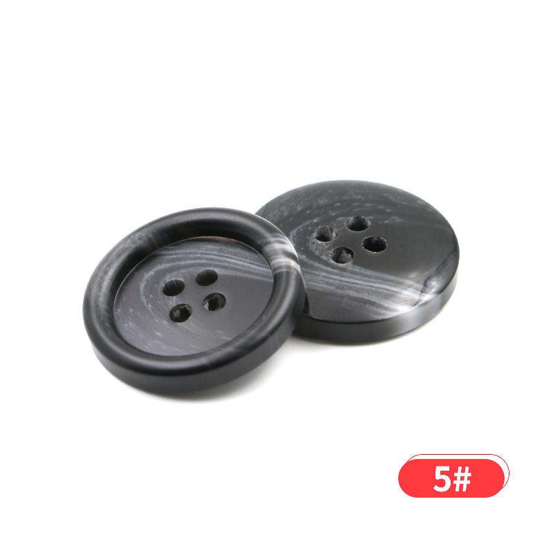 Nasturi din rășină cu model negru, pentru haine, nasturi versatili pentru costum, nasturi rotunzi pentru haine de lână pentru bărbați și femei