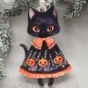 Cute Black Cat Window Ornament Halloween Witch Wooden Hanging Ornament, Decorative Pendant, Unique Tree Holiday Party Favors for And Decor Vintage