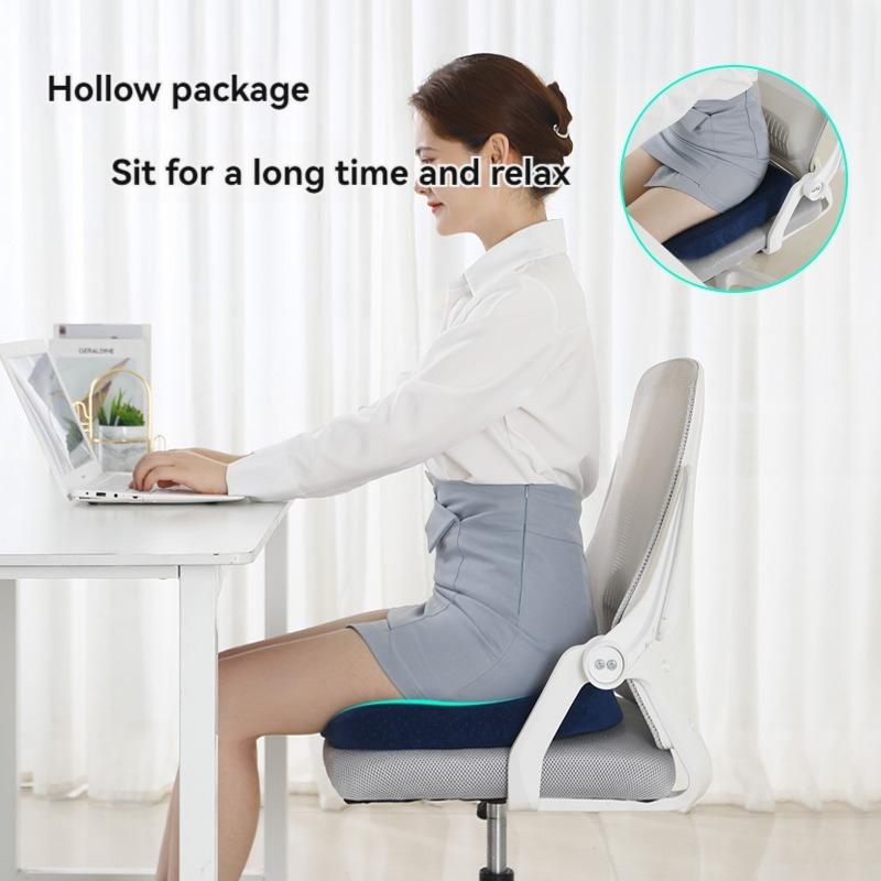 Ergonomic Memory Foam Office Cushion Anti Hemorrhoid Cushion Chair Cushion Tailbone Pillow Car Seat Cushion Washable Pillowcase