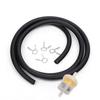 Motorcycle Fuel Line Hose Kit with Inline Fuel Filter and Clamps Rubber Tubing Replacement for Fuel Delivery System