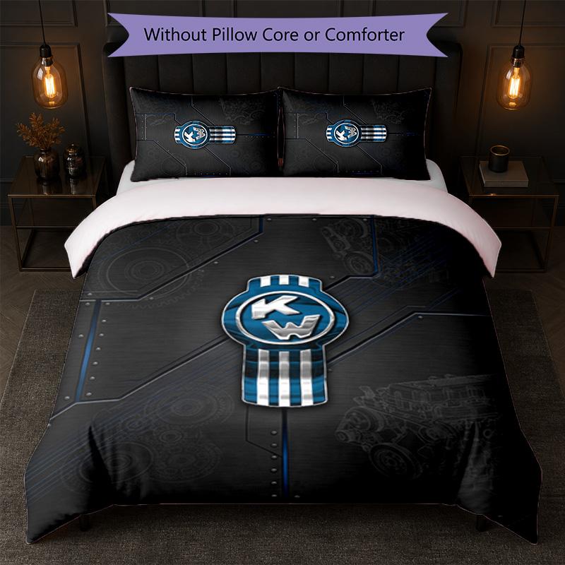 Set Biancheria da Letto Kenworth Stampa 3 Pezzi Copripiumino con Due Federe Biancheria da Letto Morbida per Camera da Letto Domestica