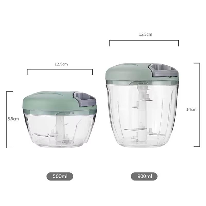 500/900ML Garlic Chopper Meat Grinder Manual Rotate Vegetable Cutter Chopper Slicer Fruit Garlic Crusher Kitchen Gadget Blenders