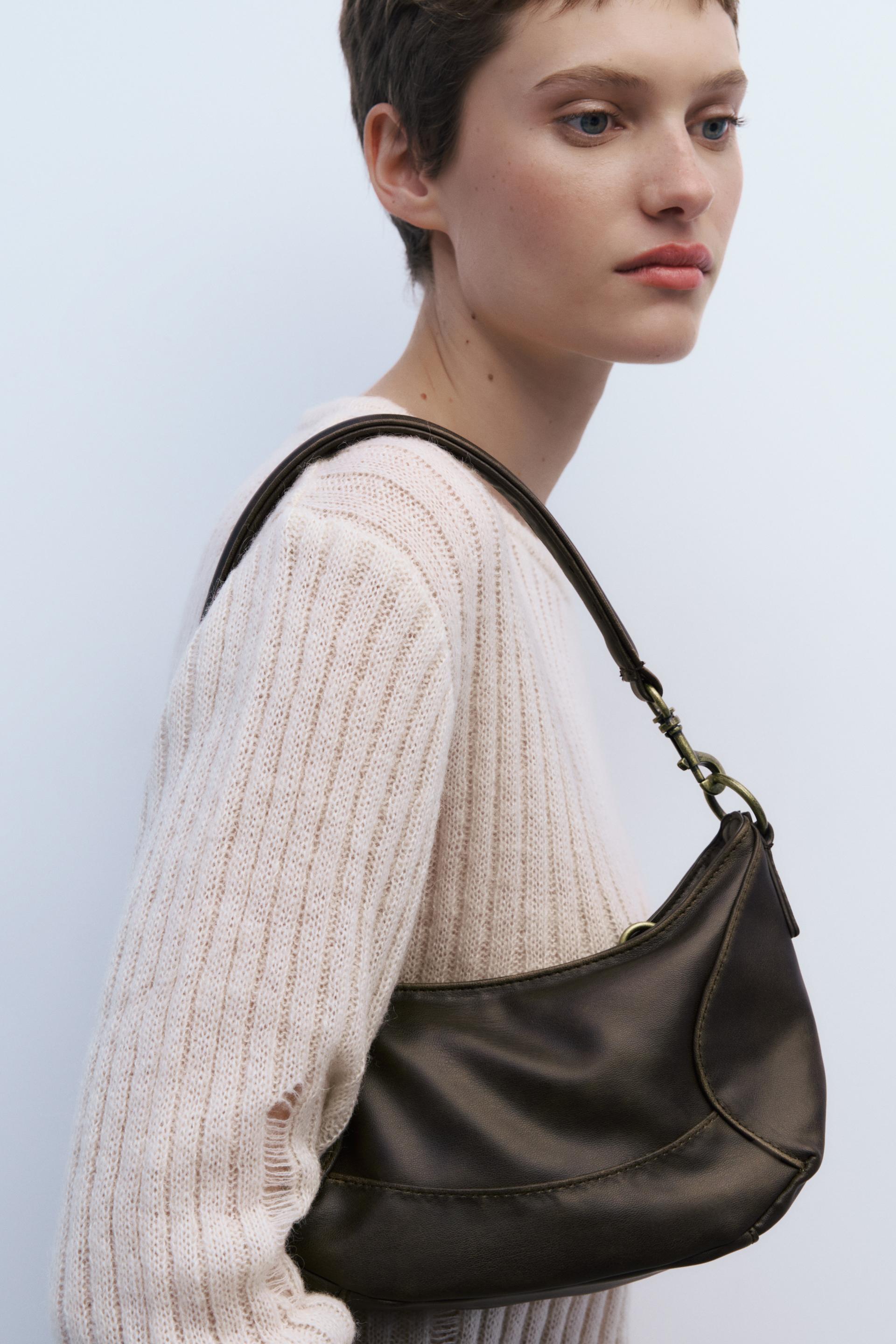 

AGED-EFFECT SHOULDER BAG