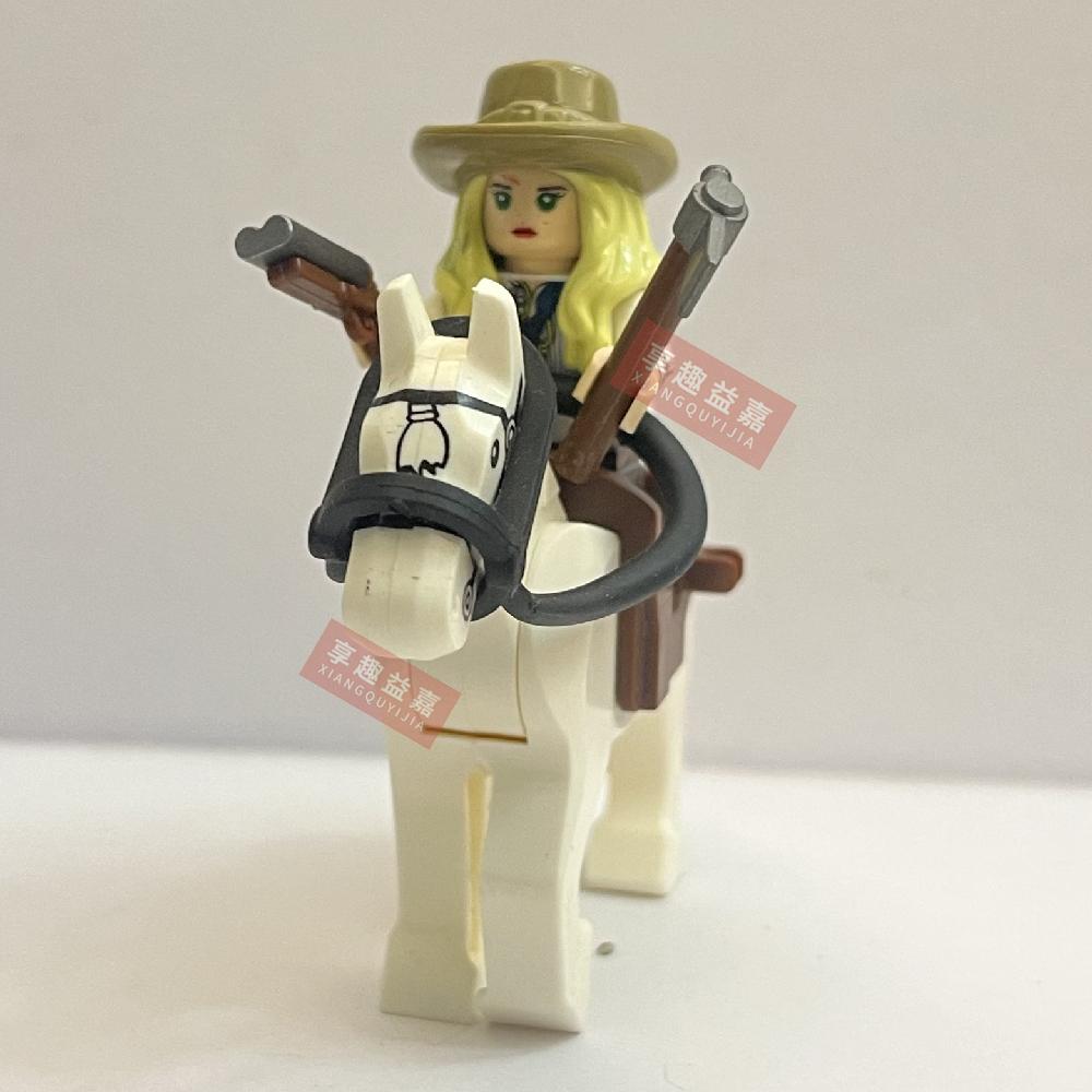Police Wolf or Deer Detective Science  Valkyrie Building Blocks DIY mini action toy figures Assemble Bricks Children toys Gifts