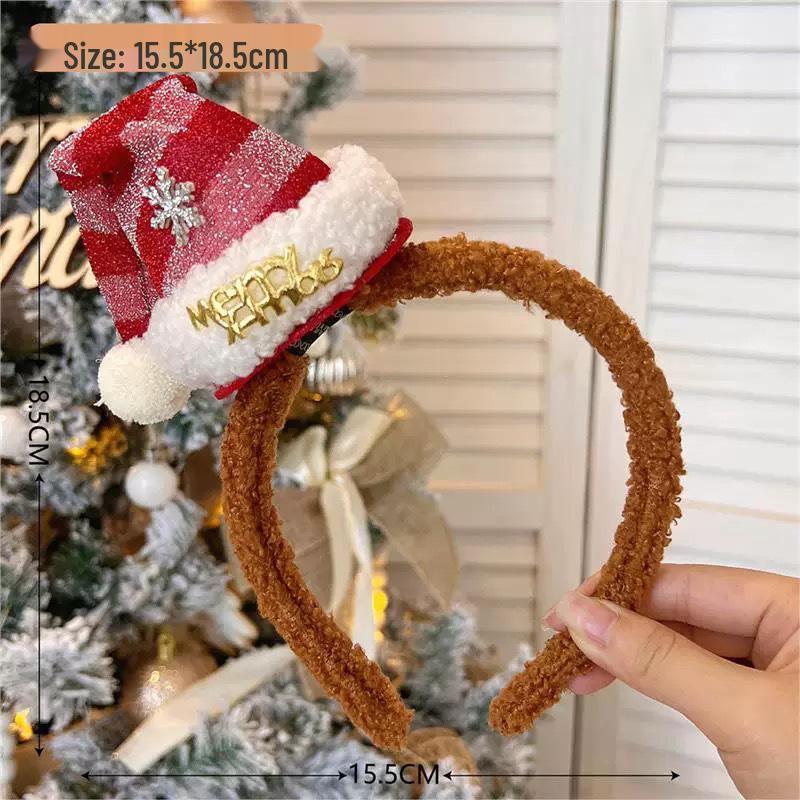 2025 New Cute Christmas Hat Hair Clip & Headband for Women: Festive Girlish Hair Accessories