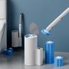 Wall-Mounted Disposable Toilet Brush with Replacement Heads