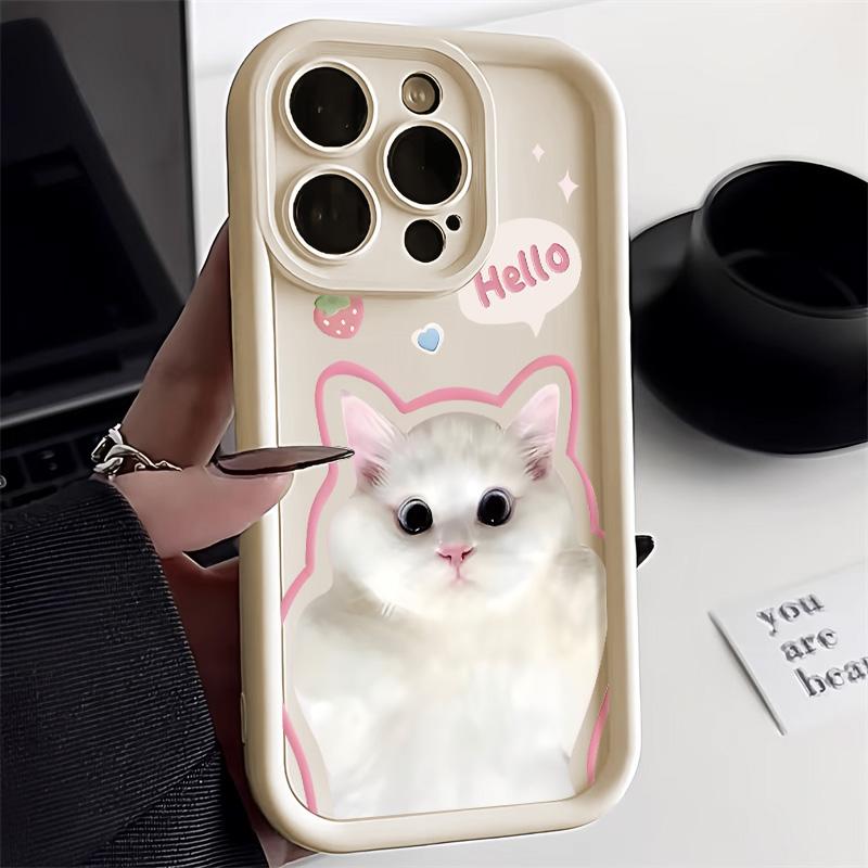 Soft TPU Phone Case For IPhone 17 Pro Max 11 13 16 15 14 12 Air 17 pro Max 16 Pro Max Shockproof Cat Animal Painted Funda Cover