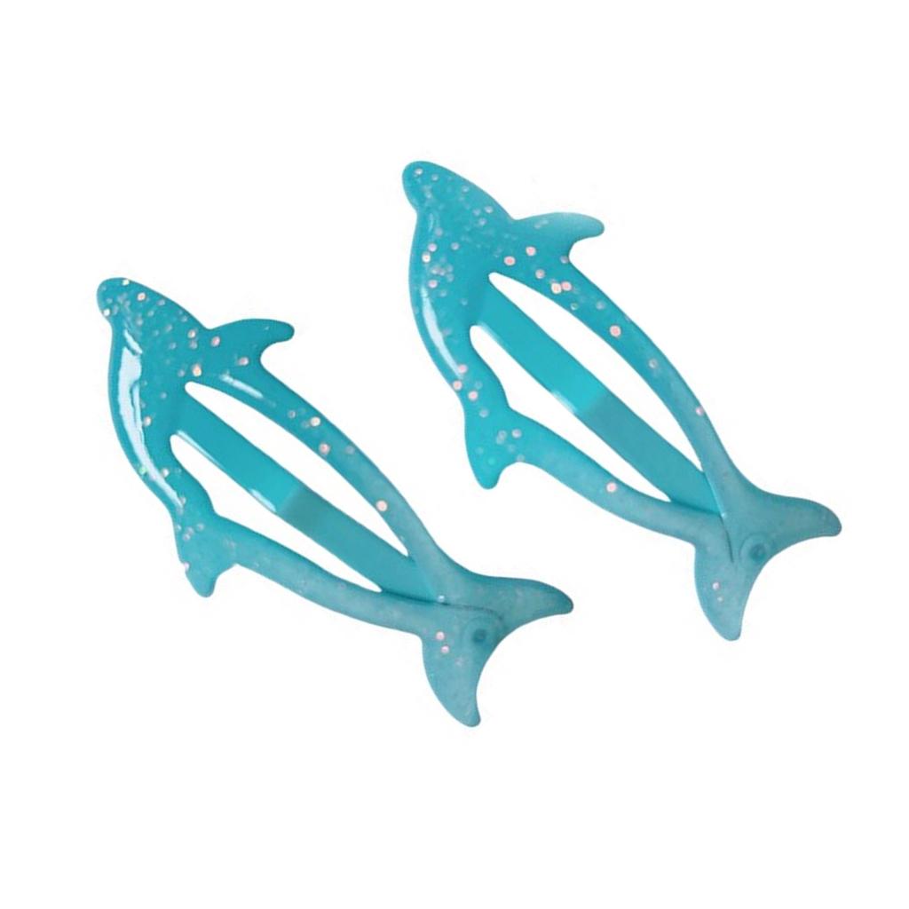 1 Pair Side Hair Clips Hairgrip Headdress for Daily Wearing Dolphin Headwear for Girl Barrettes Hairpin Hair Accessory