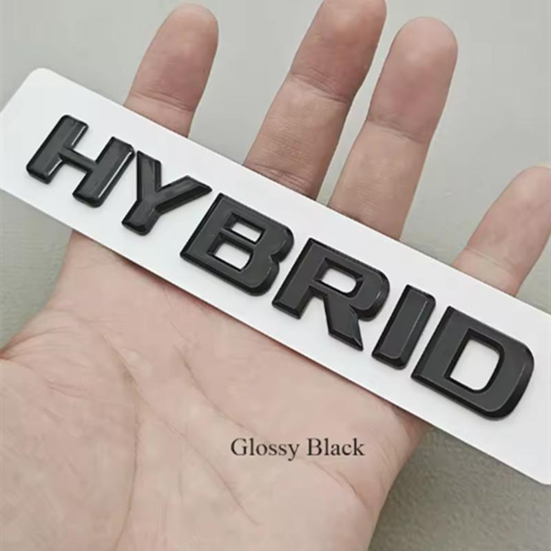 ABS Car Letters Logo HYBRID Sticker Side Fender Badge Rear Trunk Emblem For Mercedes Benz S Class C300 E300 GLE350 GLC300 TN2