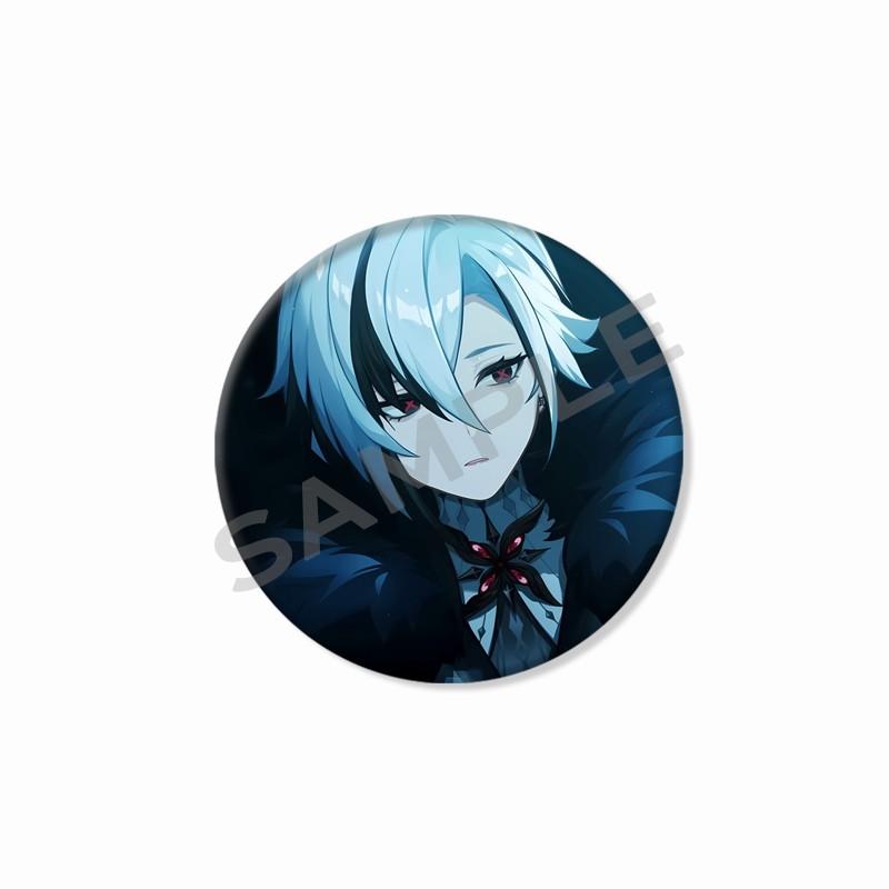 Creative Game Genshin Impact Brooch Cute Arlecchino Figure Lapel Pins Backpack Shirt Clothes Accessories Badge Collectible Gifts
