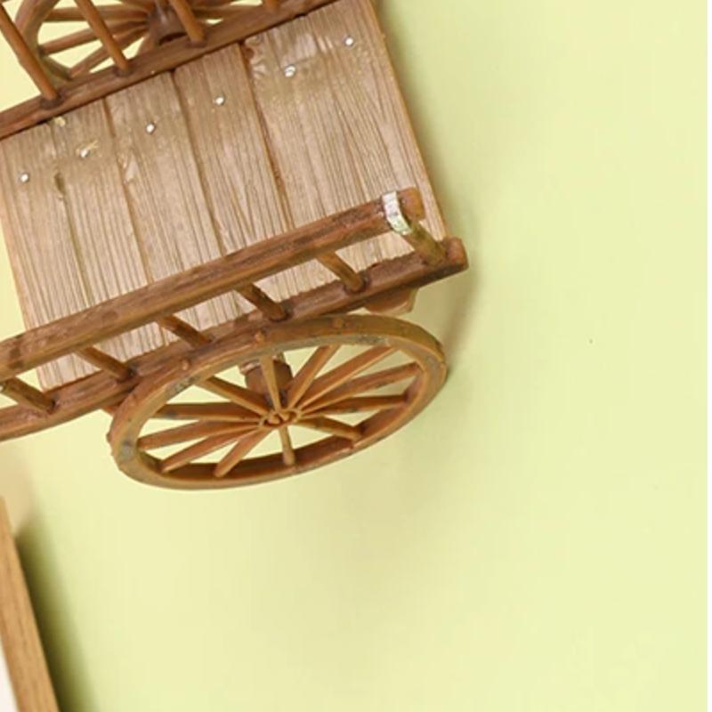 Dollhouse Miniature Simulation Assembled Cart Model DIY Accessories Garden Furniture Toys