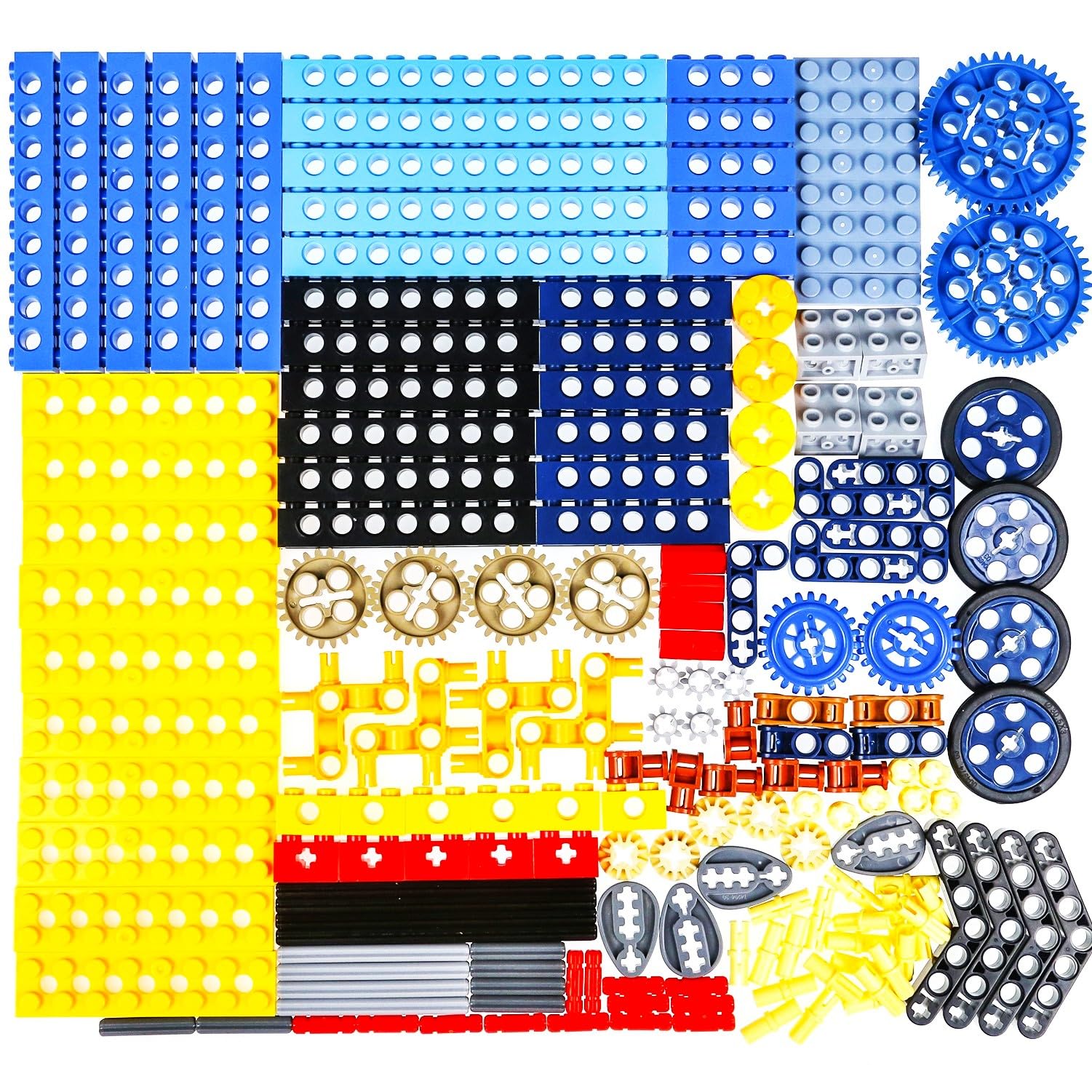 

AIMATRIX 184 шт. Набор осей и шестерен для деталей Technic, совместимый с основными наборами и брендами DIY-ассортимента шестерен, наборами строительных блоков Technic для лифтов, (Разъемы,