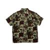 Summer Silk Thin Men's Mulberry Silk Short Sleeve Shirts Stock Old Goods Color Retro Hong Kong Style Baroque Oil Painting Shirts
