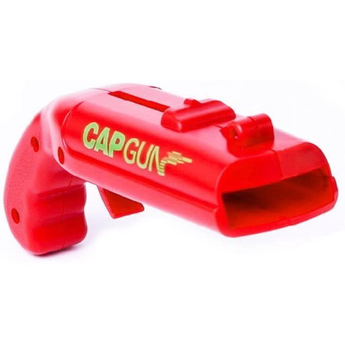 Décapsuleur Cap Gun, Portable bière Ouvre-Bouteilles, Décapsuleur Catapulte, ouvreurs de bière Launcher pour Fun (Rouge)[407]