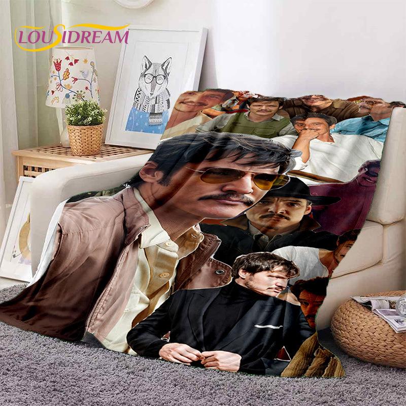 Pedro Pascal 3D Soft Throw Blanket - Warm Picnic, Bed, Sofa Accessory