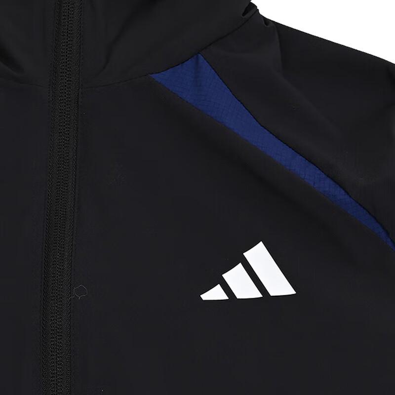 Adidas Hooded Zip Jacket Striped Black Kids jackets JL6909