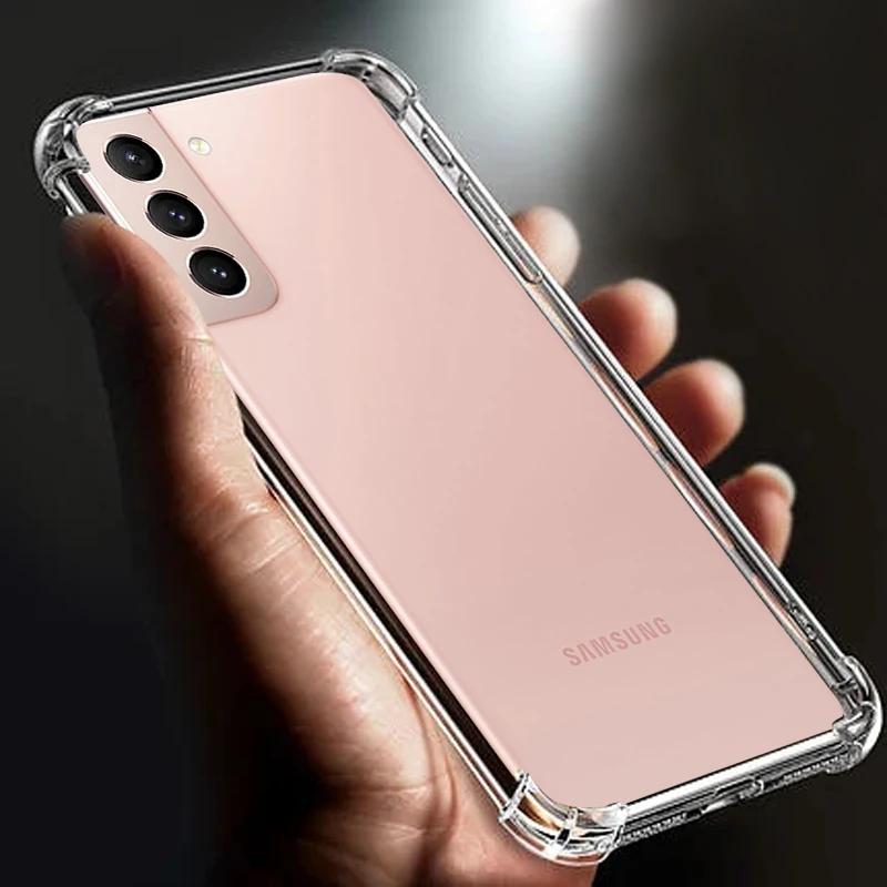 

Suitable Thickened Airbag Shockproof Clear Soft Tpu Phone Case For Samsung Galaxy s21 case 5g Transparent s 21 Back Cover