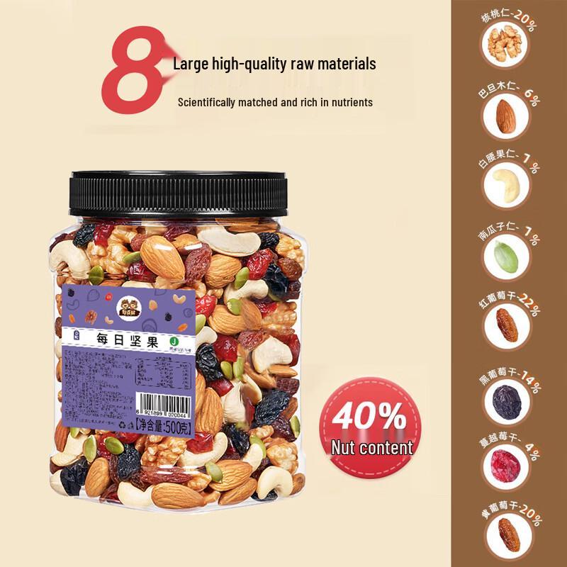 Bean Bear Daily Mixed Nuts 500g Jar