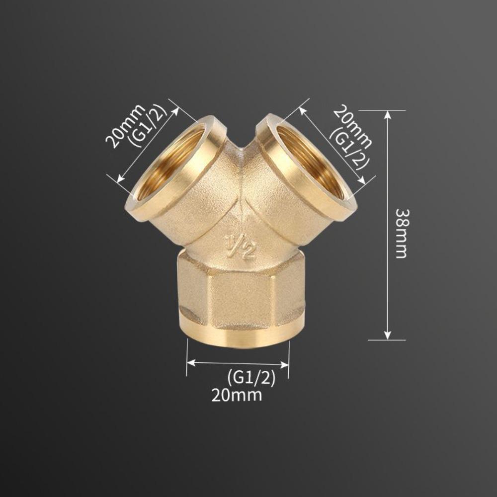 New 1/2 BSP Pneumatic Plumbing Connector Tee Type Male/Female Thread Brass Pipe Fitting Copper Fittings
