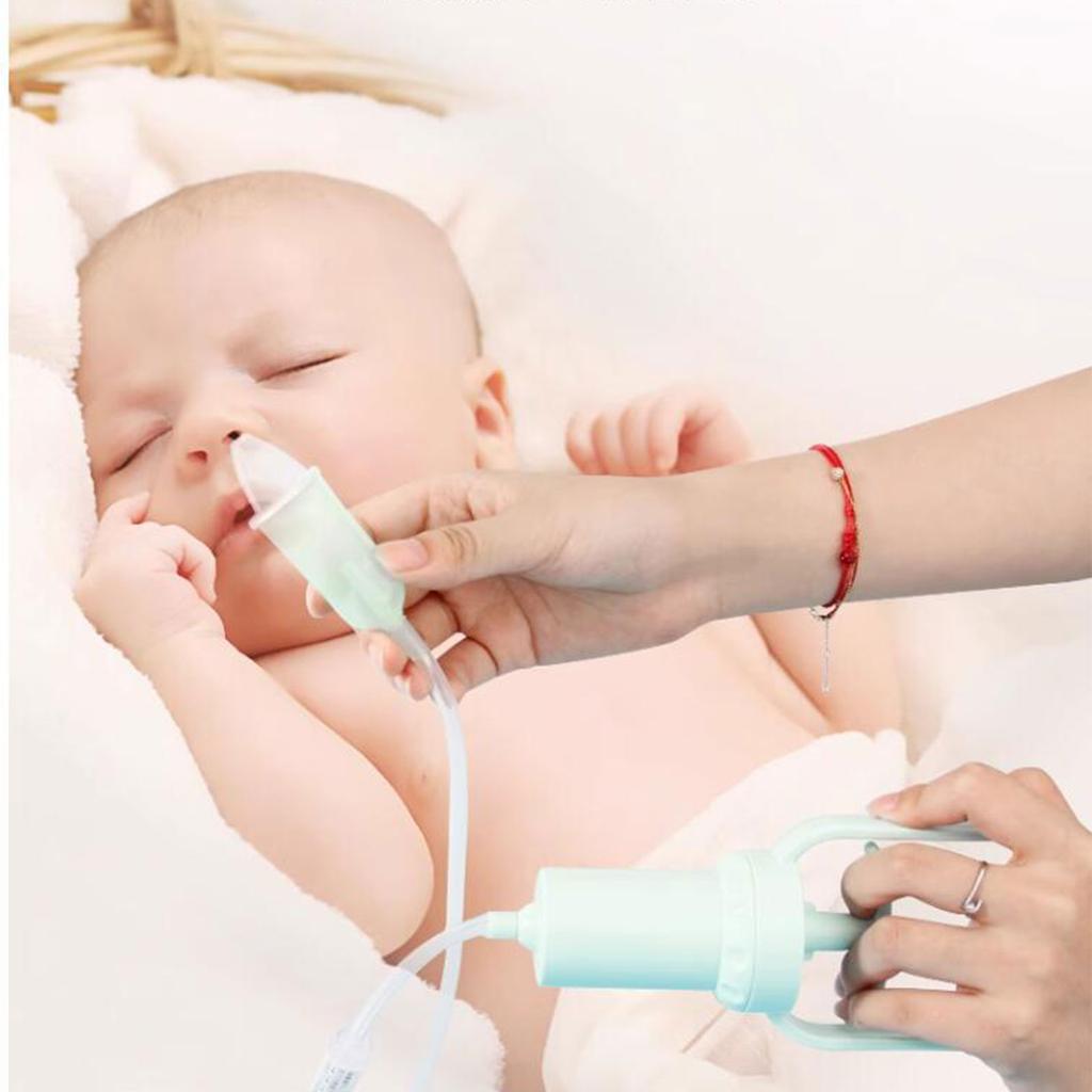 Handheld Infants Nose Aspirator Reliable Newborns Baby Booger Remover Manual Tool for Baby Nose Congestion Relief