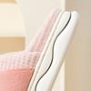 WTEMPO Women's Thick Flat Heel Indoor Home Plush Warm Slippers Large Size Close-toe Autumn Winter Cotton Slippers