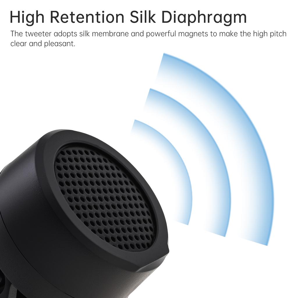 4pcs 500W High Efficiency Mini Dome Tweeter Speakers Professional Studio Grade High Frequency Sound Black