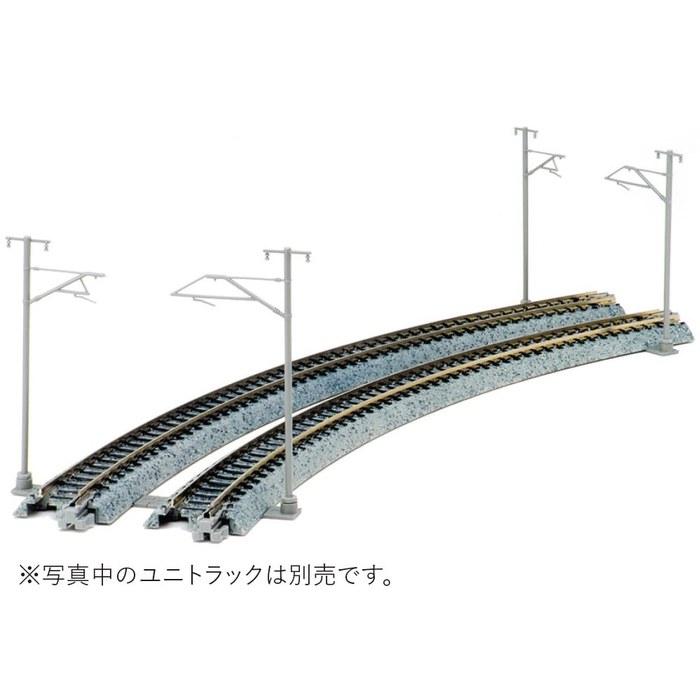 KATO N Gauge Single Track Overhead Wire Poles (16 Count) 23-059-1, Gray, 1/150 Scale