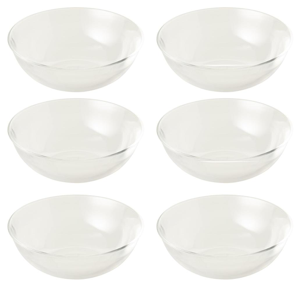 Toyo Sasaki Glass Alpha Bowl 12 Plates, Set of 6, Made in Japan, Dishwasher Safe, Glass Plates, Round Plates, Dishware, Dishes, Tableware, P-19303
