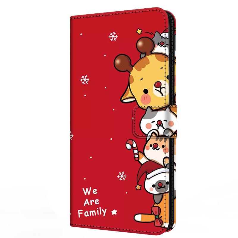 Cover For Xiaomi Poco F7 F 7 Relief Stand Book Flip Leather Case Merry Christmas Magnetic Wallet Protector Redmi Turbo 4 Pro
