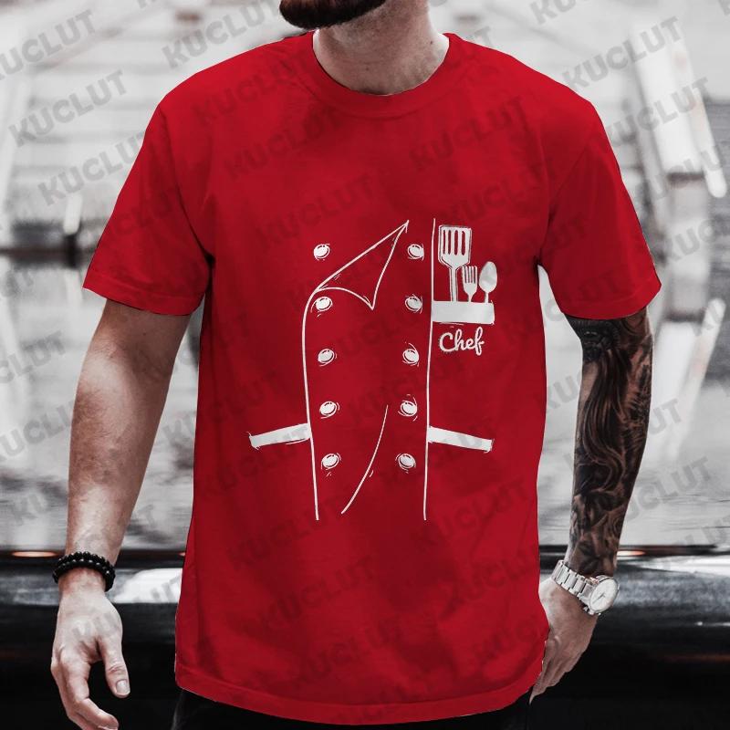 Funny Chef T Shirt Men Short Sleeve Cook Chef Tshirt Fashion Graphic Oneck Summer Short Sleeve Tee Mens Oversized Tshirts