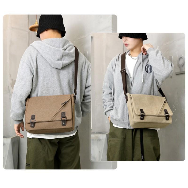 Lightweight Men's Bag Canvas Large-capacity Cross-body Multifunctional Fashionable Casual Shoulder