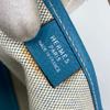 Hermes Shoulder Bag Jardine PM Tote Bag ToileH / Taurillon Clemence Blue/natural