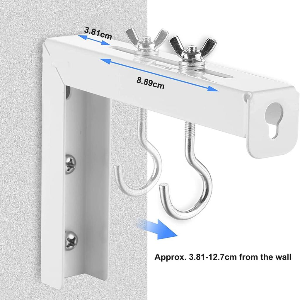 Universal Projector Screen L-Bracket Wall Hanging Adjustable Extension with Hook Manual Wall Mount Hooks Hardware