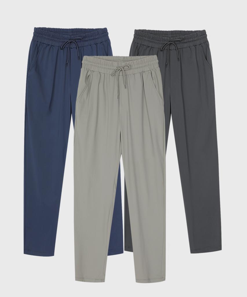 EZBUY Ice Bucket Men'S Tricot Plain Elastic Waist Pants 4 Colors (Type B)